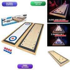 GoSports Shuffleboard and Curling 2-in-1 Board Game