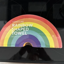 Sunnylife (Australia) Rainbow Shaped Beach/Bath Towel 63" Compressed NEW SEALED