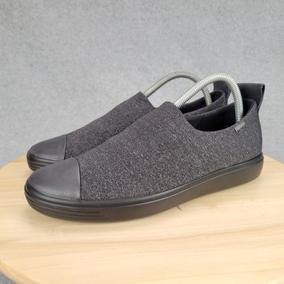 ECCO Soft 7 Gore Tex Slip On Sneakers Charcoal Grey Leather Waterproof Womens 40