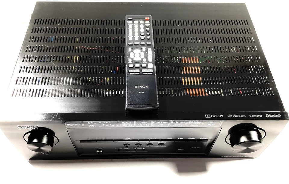 Denon AVR-S510BT 5.1 AV Receiver Front Right Distorted As Is *READ* - Image 3 of 4