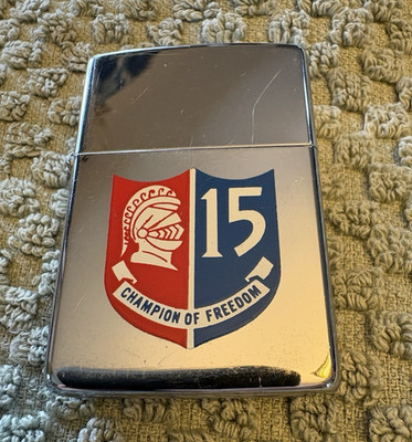 Zippo Chrome Lighter Destroyer Squadron 15  Champion of Freedom 