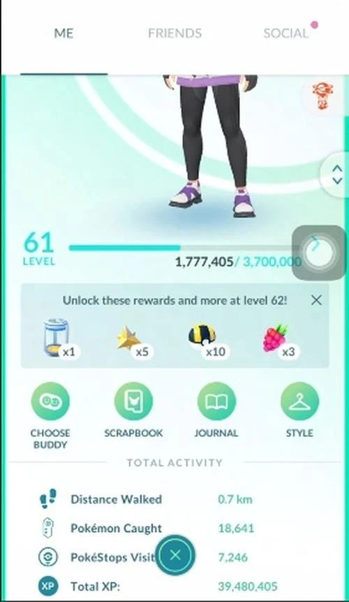 Pokémon Go Acc Level 61 +52 Shiny +3.2m Stardust - Bild 3 von 4