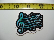 MUSICAL NOTES BARS SMALL STICKER DECAL SONGS BAND FAN APPRECIATION