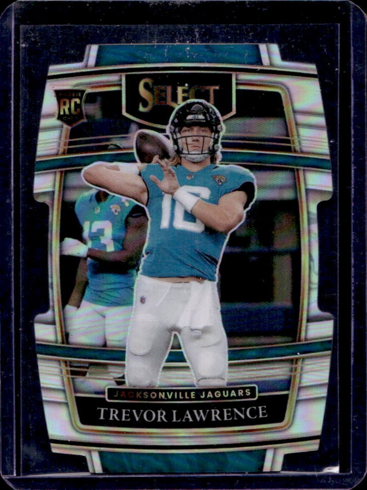 2021 Panini Select Trevor Lawrence RC Silver Prizm Die Cut Concourse #43 Jaguars