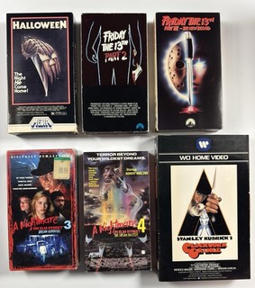 VHS HORROR LOT OF 6 — Clockwork Orange (First Print) • HALLOWEEN • FRIDAY 13