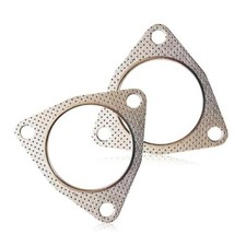 2 PCS Exhaust Gasket Three-Bolt Exhaust Flange Gasket, Durable Catalytic 2.5"