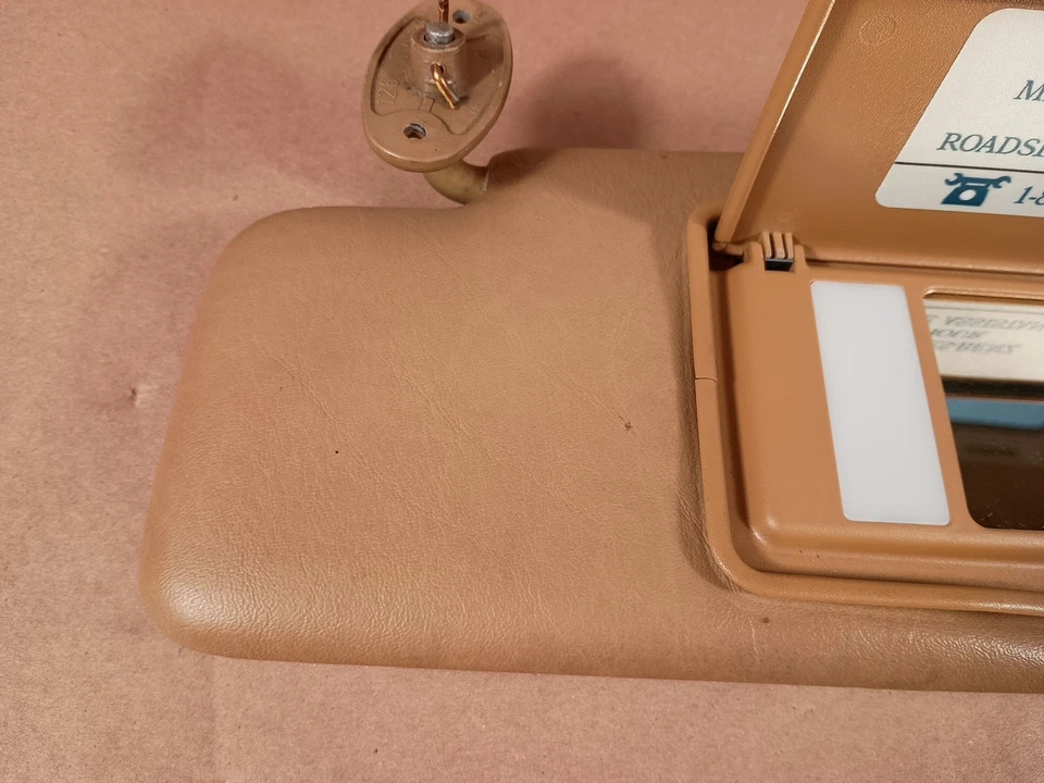 Panel espejo retrovisor parasol delantero izquierdo beige 300E 84-93 mercedes-benz w201 190d 190e Foto 3 de 4