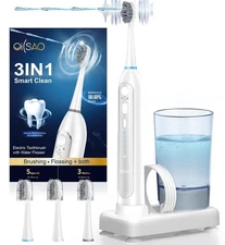 Electric Toothbrush with Water Flosser Combo, All in One Sonic Toothbrush wit...