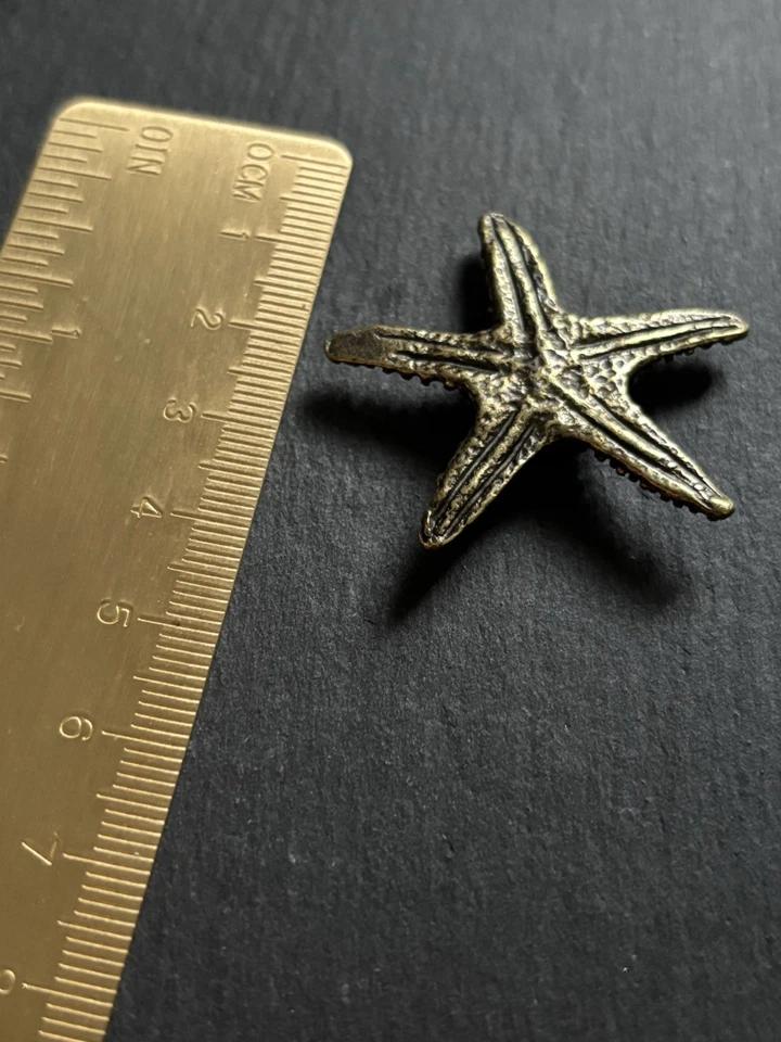 Seestern aus Messing | Maritim | Figur | Dekofigur Stachelhäuter Metall Deko - Bild 2 von 2
