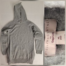 Stella McCartney x Gap Kids Gray Cashmere Silk Hoodie Sweater - Size XL (12)