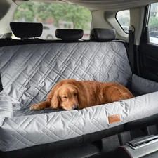 VEVOR Dog Booster Car Seat Pet Car Seat for Medium Large Dog up to 100 lbs Gray