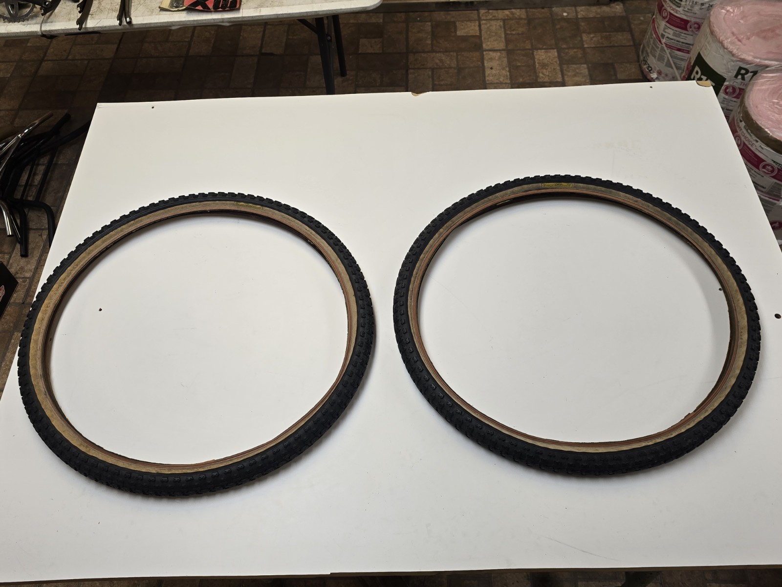 1980s TIOGA COMP III Tires 24 x 1.75" SKINWALL YELLOW LABEL 