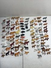 Lot of 105 Various Land Animals Farm Toy Figures Cow Horse Dog Pig Sheep Cat ETC