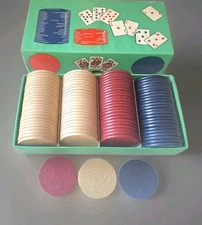 Vintage 1950s Bakelite Anchor Poker Chips By US Playing Card Co. 100 Chips 1.5" 