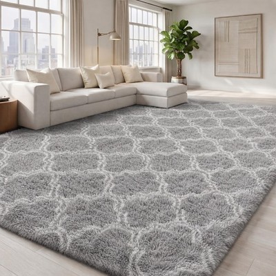 Large Plush Shaggy Area Rug   Soft, Non-Slip Carpet for Living Room & Bedroom