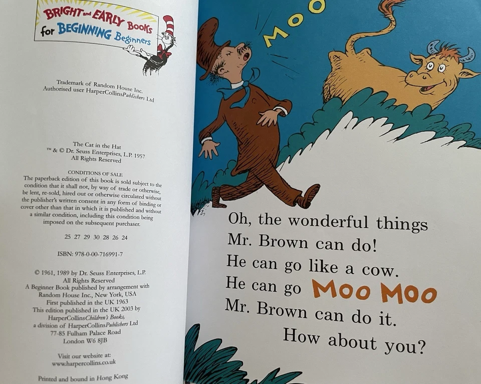 Mr. BROWN CAN MOO! Can You? - Dr. Seuss - (PB 2003) - image 4 of 4
