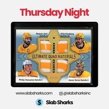 2022 UPPER DECK ULTIMATE JOSI/FORSBERG/TOMASINO/SAROS QUAD MATERIALS PATCH /25