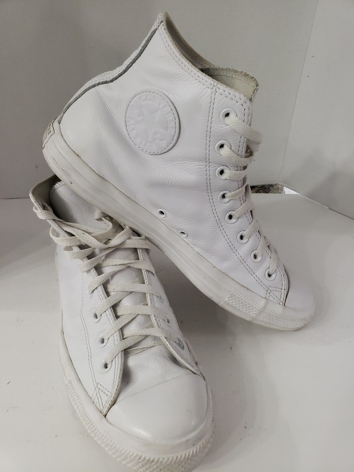 leather converse chuck taylor high tops