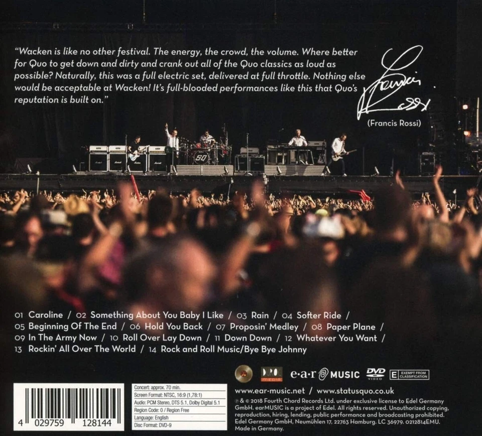 Status Quo - Down Down & Dirty At Wacken (CD & DVD Album) - Bild 4 von 4