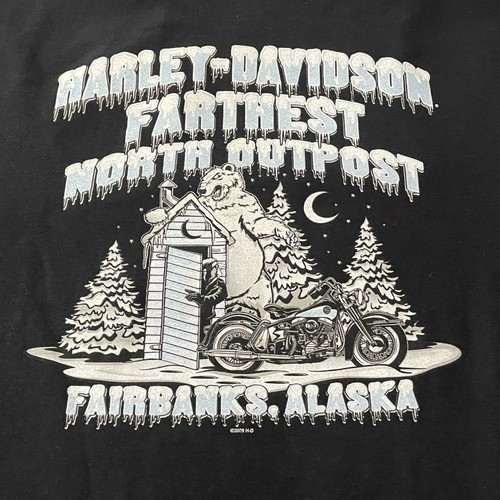 2009 Farthest North Outpost Alaska Harley Davidson Dealer Tee Herren XL NEU (0136) - Bild 4 von 5