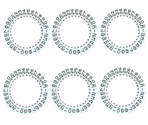 6 DATE DISC FOR ROLEX SUBMARINER GMT EXPLORER II 1530/1570 1665 1675 1680 WHITE