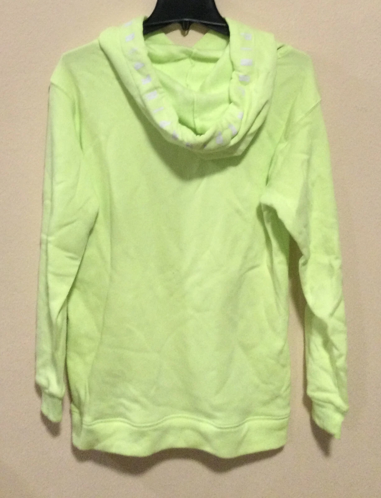 UNDERCOVER NUOVO Victoria's Secret ROSA Felpa con Cappuccio Logo Grafico Pullover XS Oversize