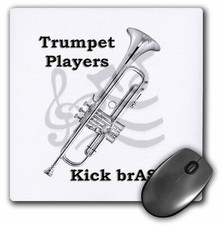 3dRose Trumpet Players Kick brASS MousePad