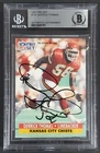 DERRICK THOMAS SIGNED 1991 PRO SET CARD #188 BECKETT AUTHENTICATED SLABBED