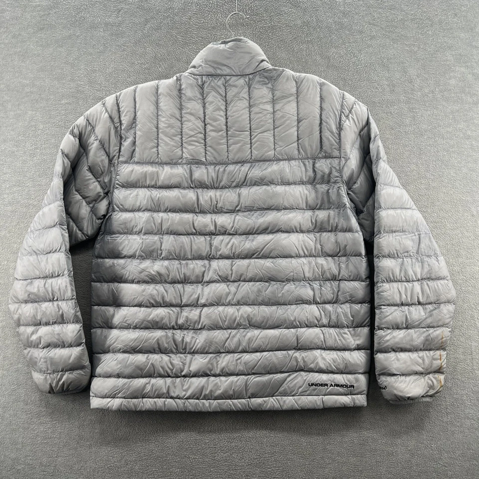 Chaqueta acolchada under armour para hombre con cremallera completa plateada talla XL ver en todas partes Foto 2 de 4