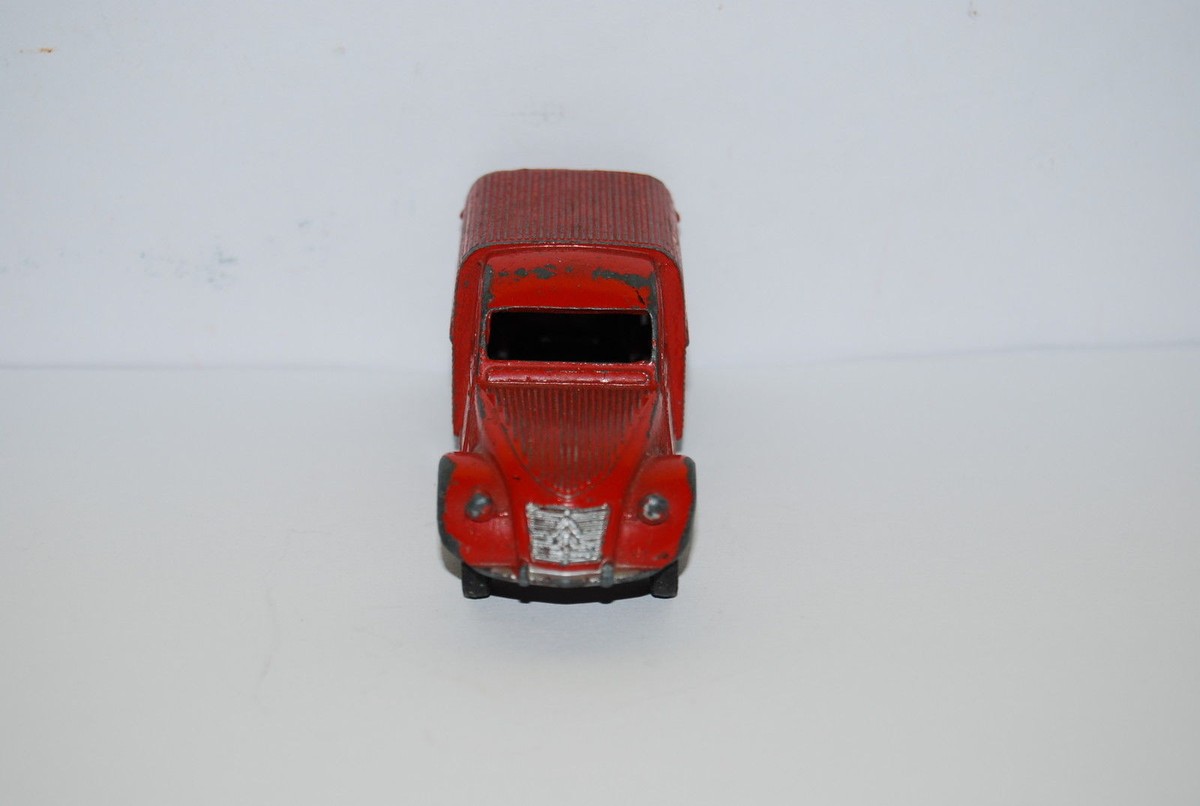 VRAI DINKY TOYS FRANCE 50's 25D Citroën 2CV 2 CV pompiers tbe Boîte d