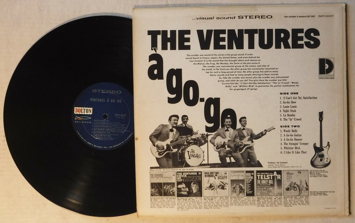 THE VENTURES A-GO-GO – 12 INCH VINYL STEREO LP ALBUM – DOLTON BST