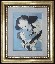 ARTE ITALIA META' '900 FIGURE olio tela REMO BRINDISI ROMA LIDO DI SPINA