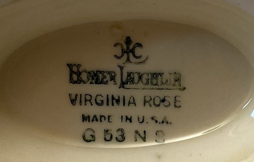 Vintage Homer Laughlin Virginia Rose Creamer & Covered Sugar - Picture 7 of 7