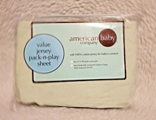 American Baby Company Green 100 Natural Cotton Jersey Knit Fitted Pack N Play