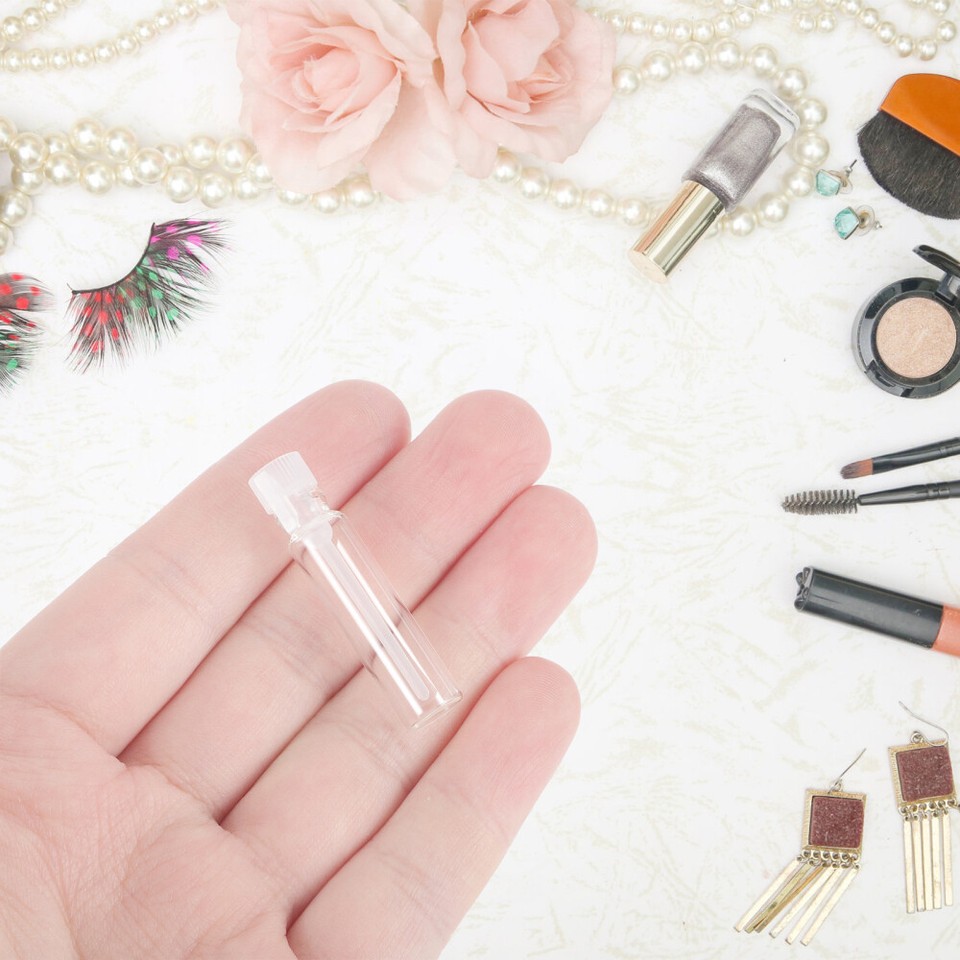 50 Pcs Test Tube Woth Sprayer Perfume Sample Bottle Portable Bottles