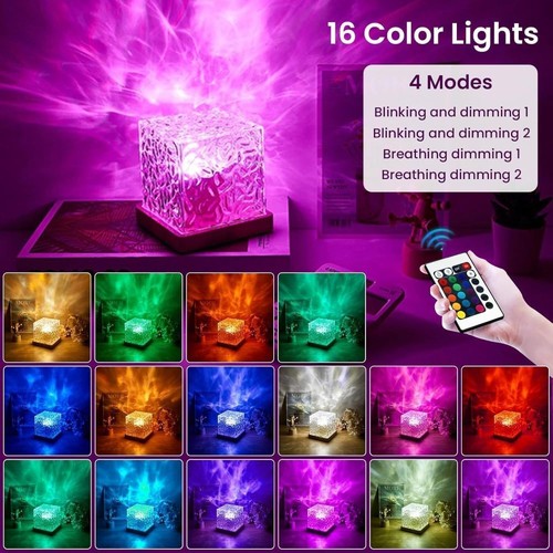 Wave Lamp Wasserwellen Lampe LED Sternenhimmel Projektor Kinder Tischlampe 16RGB - Bild 3 von 14