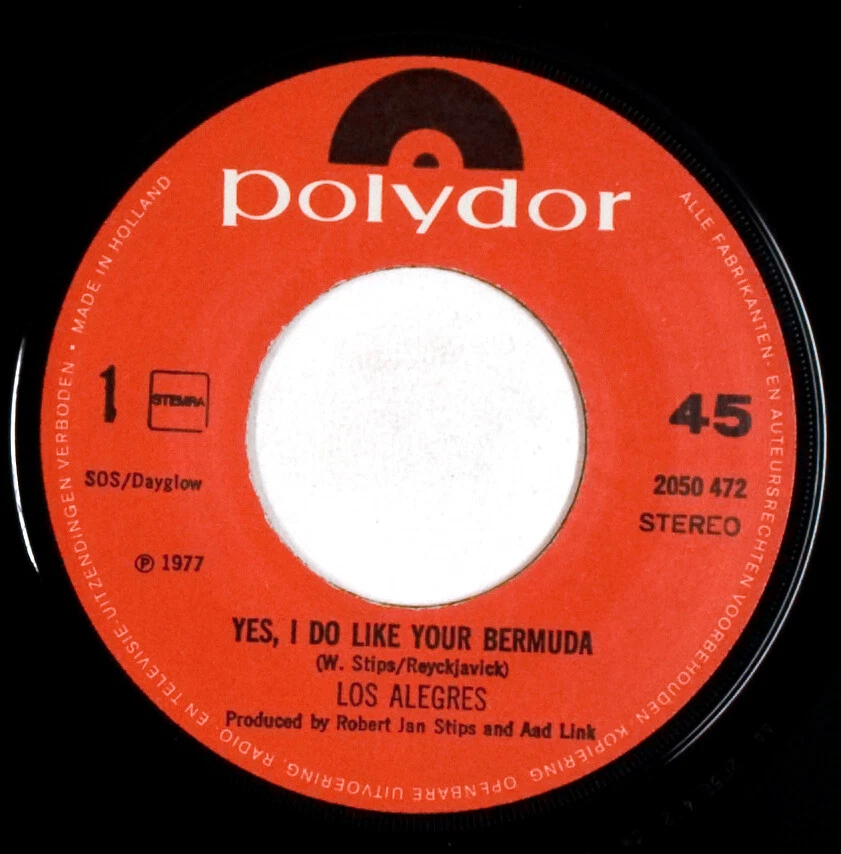Los Alegres – Oui, J'Aime Votre Bermuda / Boomerang – 7" Vinyle – 1977 – VG+ - Photo 3/4