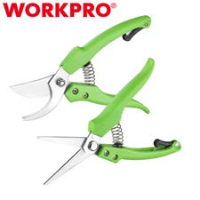 WORKPRO 2-Piece Pruning Shears Set 8" Bypass Garden Shears & 8.5" Handing Pruner