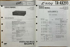 SONY TA-AX295 INTEGRATED STEREO AMPLIFIER ORIGINAL SERVICE MANUAL