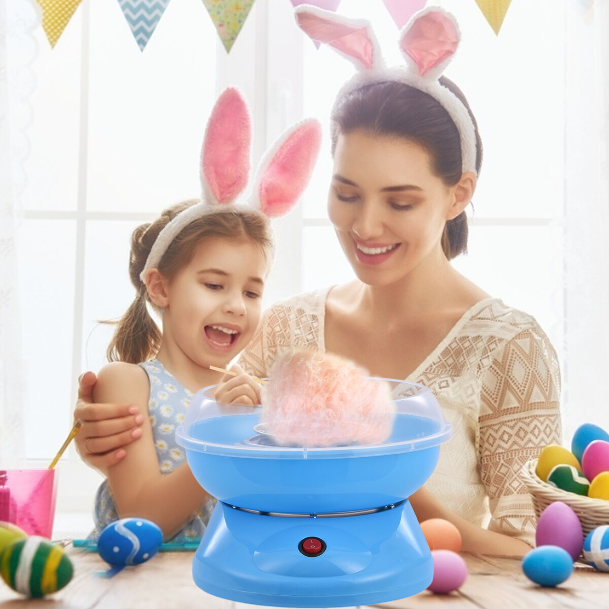 CANDY FLOSS MACHINE Portable ELECTRIC COTTON CANDY MAKER HOME PARTY GIFT US
