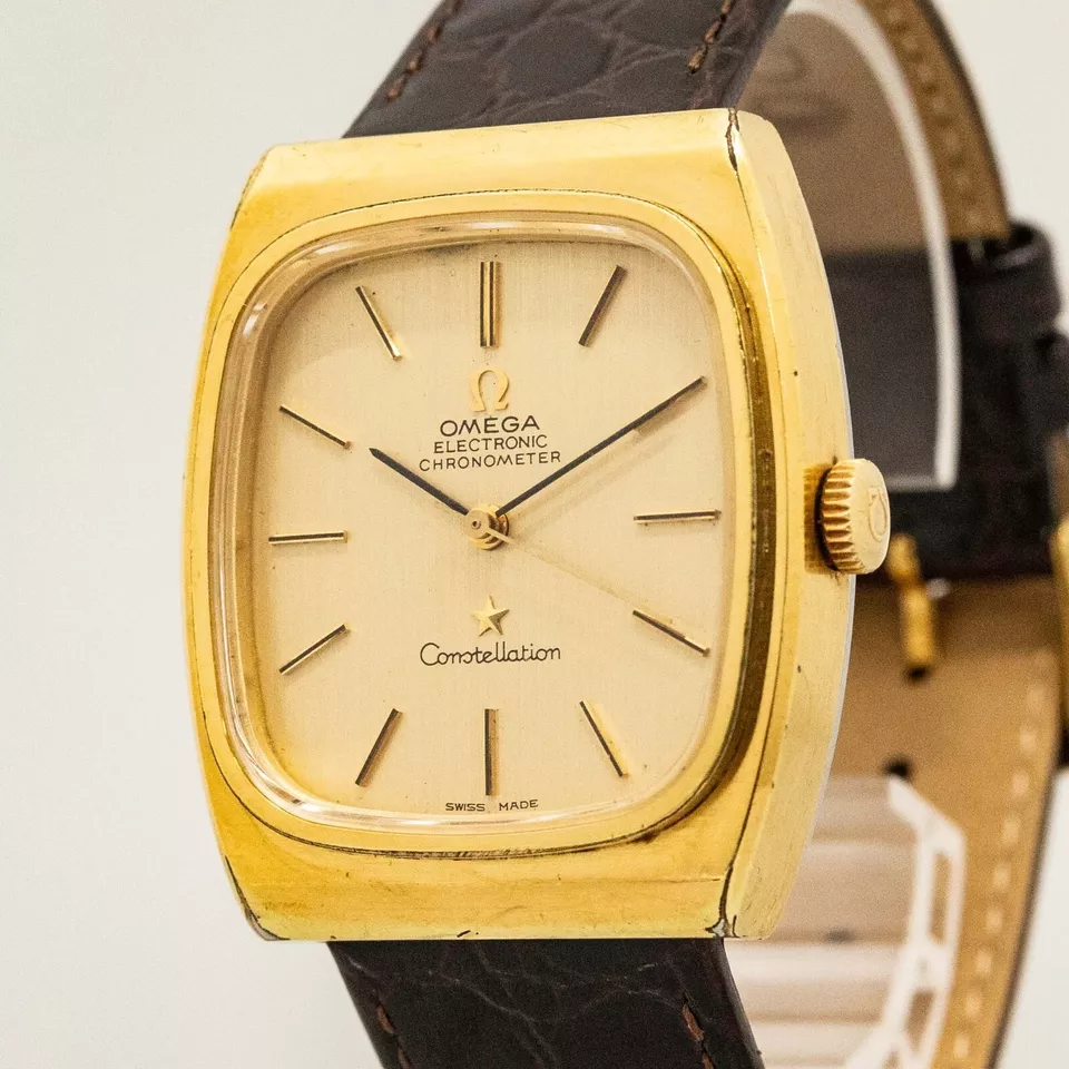 Vintage 1972 OMEGA Constellation Chronometer Cal.1250 Quartz Gold Dial Mens 32mm - image 3 of 4