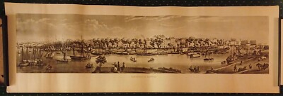 Engraving Reprography Poster - Panorama of NANTES - 31.5 cm X 96.5 cm