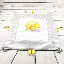 Itty Bitty and Pretty 11.5 Baby 2012 Gray White Yellow Security Blanket Lovey