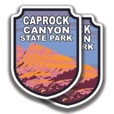 CAPROCK CANYON STATE PARK DECAL 2 Stickers Texas Bogo For Car Truck  Window