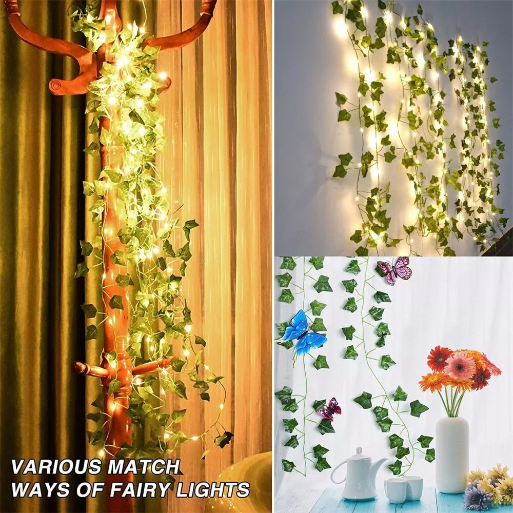 Fairy lights and flower vines deals