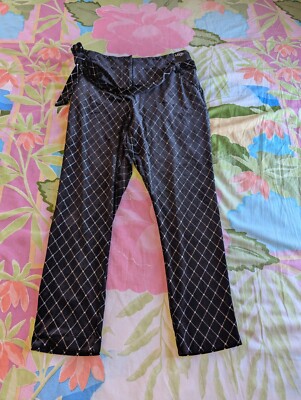 Madie Pant Stretch Size 12 Black & Silver Seventh Avenue Design Studio NY&C NWT