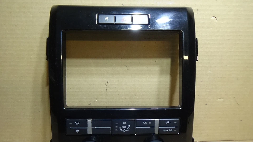 2009-2012 Ford F150 AC Heater Climate Control Switch Radio Bezel Glossy Black - Image 2 of 4