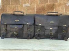 Borsa da sella grande in pelle 2 borse da moto bagaglio laterale attacco 2 in...