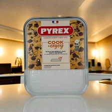 Pyrex Baking Tray Borosilicate Glass Heat Resistant Glass 12" X 10" USA Store
