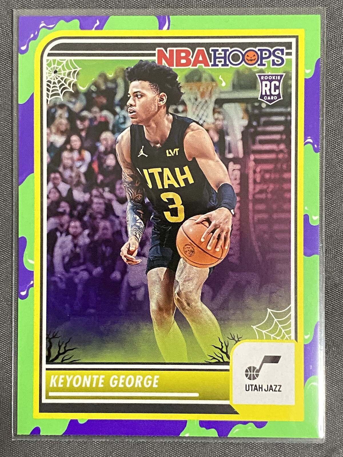 2023-24 Panini Haunted Hoops Keyonte George Green Slime SP  RC Utah Jazz #98